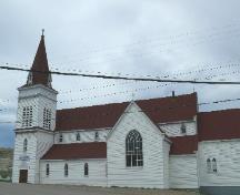 Photo view of St. Andrew’s Anglican Church, Fogo, Fogo Island, NL, 2007/06/11; L Maynard, HFNL, 2007