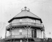 View of the west elevation.; Woodchester Villa Museum