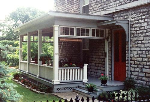 View of the porch on the east elevation
