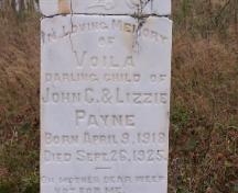 Photo view of headstone, Old Church of England Cemetery, Parsons Pond, NL; Town of Parsons Pond, 2007