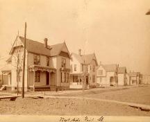 The DeGurse-McEwen House, third from the right, circa 1898.; City of Windsor, Planning Department
