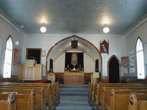 View of the interior looking east