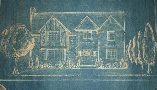 Sketch, Dr. Roy J. Coyle House, 1937