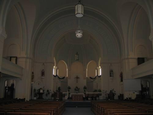 Interior of the church, looking south.