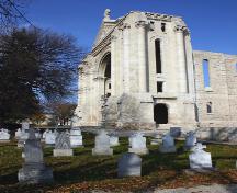 Vue oblique - du sud-ouest de la cathédrale de Saint-Boniface, Winnipeg, 2006; Historic Resources Branch, Manitoba Culture, Heritage, Tourism and Sport, 2006