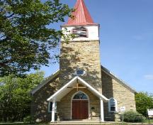 View of entrance and steeple; Rideau Heritage Initiative