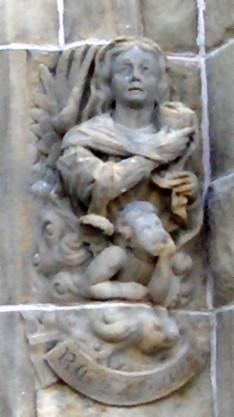 Detail of exterior sculpture