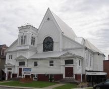 Image of the front façade, taken from Main Street.; Carleton County Historical Society