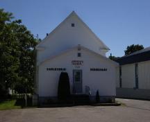 Front view of the Carleton Lodge No. 41 Independent Order of Oddfellows Hall taken from St. James Street.; Carleton County Historical Society