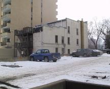 View of the rear and the north side of Balfour Manor which faces 116 Street (March 2006); City of Edmonton, 2006