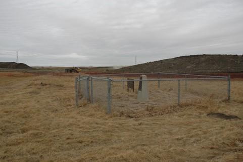 Looking northeast at the cairn