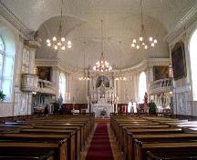 Intérieur de l'église de Sainte-Famille; Conseil du patrimoine religieux du Québec, 2003