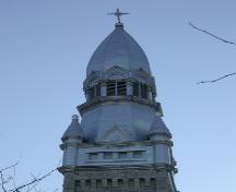 Detail of the northwest tower of St. Brigid's Church – 2001; OHT, 2001