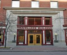 Entrance detail of the Travellers Building, Winnipeg, 2006; Historic Resources Branch, Manitoba Culture, Heritage, Tourism and Sport, 2006