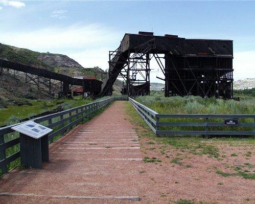 View of tipple and belt incline, south elevation