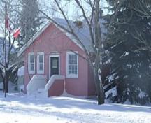 View of school at St. Joseph's Roman Catholic Church, Rectory and School, 2008.; J. Kasperski, 2008.