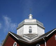 Vue du dôme de l'église ukrainienne grecque orthodoxe Holy Trinity, Poplarfield, 2006; Historic Resources Branch, Manitoba Culture, Heritage and Tourism, 2006