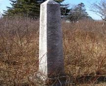 The Aaron Jeffery monument in the Calvinist Baptist Cemetery, Port Maitland, Yarmouth County, NS, 2008.; Heritage Division, NS Dept. of Tourism, Culture and Heritage, 2008
