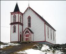 Fogo United Church front elevation; Heritage Foundation of Newfoundland and Labrador 2004