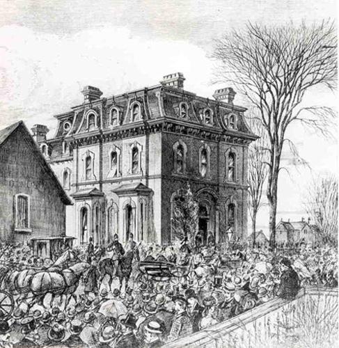 Sketch of George Brown's Funeral Procession