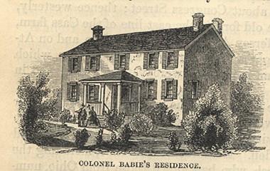 A sketch of the François Baby House, 1830