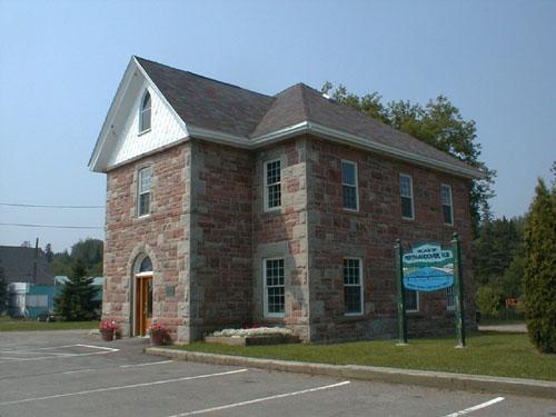 Corner view of the building
