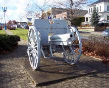 A photo of the front of the Krupp Cannon in the middle of Broadway Boulevard.; The Valley District Planning Commision