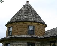 View of the tower of the McConnell House, Morden, 2006; Historic Resources Branch, Manitoba Culture, Heritage, Tourism and Sport, 2006