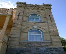 View of the tower of the F. Sowden House, Souris 2004; Historic Resources Branch, Manitoba Culture, Heritage, Tourism and Sport, 2005