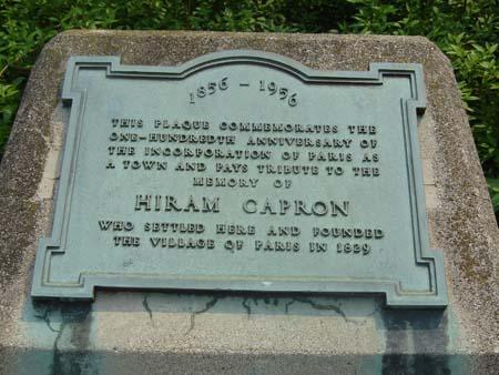 100th Anniversary Plaque, Hiram Capron House, 2007