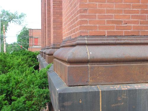 Iron pilaster bases