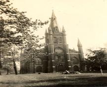 Assumption Church, northwest (front) façade 1917, showing how little the church has changed; Windsor's Community Museum, P6817
