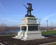 Depiction of a Soldier ready for battle in the Boer War, circa 2004.; City of Brantford, Department of Planning, 2004.