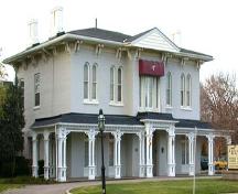 West façade of the Thorpe Brothers Funeral Home, circa 2003.; Department of Planning, City of Brantford, 2003.