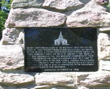 Scottish cairn at the entrance to the cemetery, dedicated by Joyce (Moody) Newburg and Anne Dunn; City of Bathurst