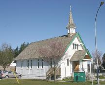 Exterior view of the Pitt Meadows Community Church, 2005; District of Pitt Meadows, 2005