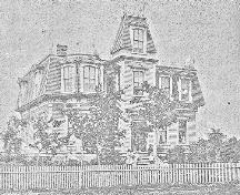 Taken from an 1892 newspaper profile of the Williams family, this image demonstrates the level of preservation and restoration of this property in 2004.; Moncton Museum