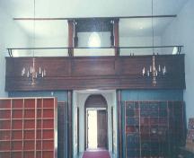 View of nave and gallery, as columbarium - 1991; OHT - 1991