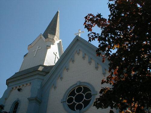 Close view of the front facade