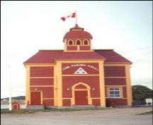 Exterior view of front facade, The Parish Hall (Trinity, NL); HFNL 2005