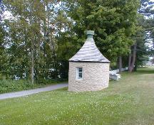 Image of the only remaining outbuilding on the site, known as "The Buttery"; Province of New Brunswick