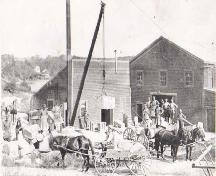 Historic close-up view of the shed; Charlotte County Archives