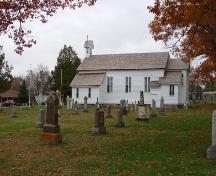 View to the northwest through the graveyard – 2006; OHT,  2006