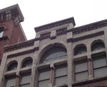 Parapet detail,front elevation, Wright Building, Halifax, NS, 2008.; Heritage Division, NS Dept. of Tourism, Culture and Heritage, 2008