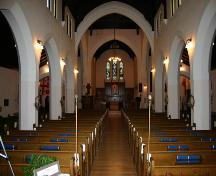 Interior view of St. Matthew's Anglican Cathedral, Brandon, 2005.; Historic Resources Branch, Manitoba Culture, Heritage, Tourism and Sport, 2005