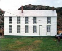 View of front facade, Asbourne Longhouse (Twillingate, NL); 2005 Heritage Foundation of Newfoundland and Labrador