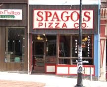 This photograph shows the storefront and the large storefront windows, 2004; City of Saint John