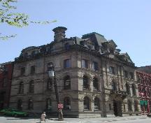 This photograph shows the facades on Prince William Street and Princess Street, 2005 ; City of Saint John