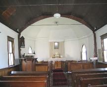 Interior view looking toward chancel, 2004.; Government of Saskatchewan, Marvin Thomas, 2004.