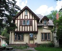 South side of 223 Leopold Crescent featuring stucco and half-timbered exterior, 2008.; Herrington, 2008.